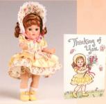 Vogue Dolls - Vintage Ginny - Vintage Diana Vining Greeting Card - Thinking of You - Redhead - Doll